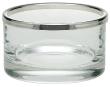 Straight glass bowl with rim in silver plated - Ercuis